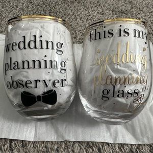Engagement Wine Glass Set